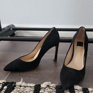 Black genuine suede heels from White House Black Market